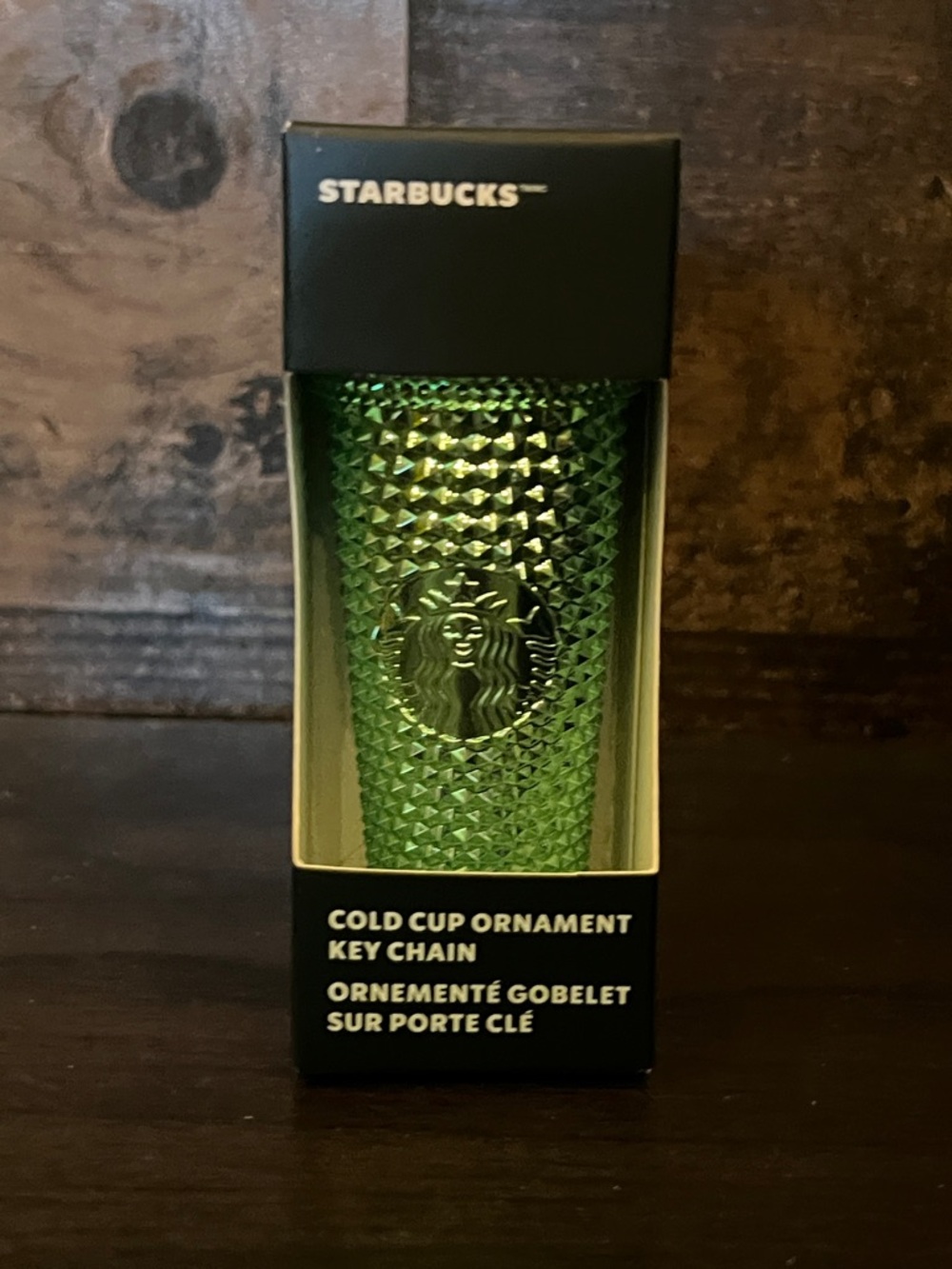 Starbucks green ornament keychain
